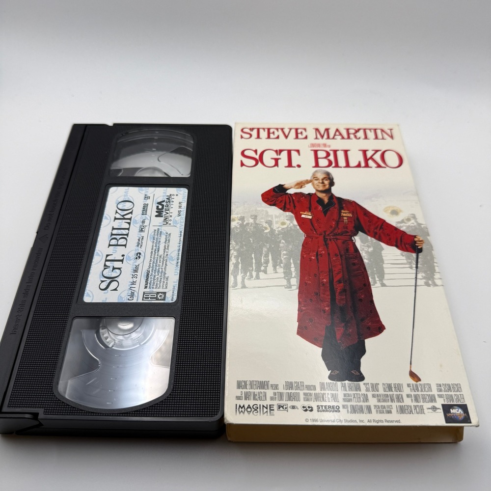 Sgt. Bilko VHS 1996 Steve Martin Dan Aykroyd Phil Hartman MCA Universal 82596